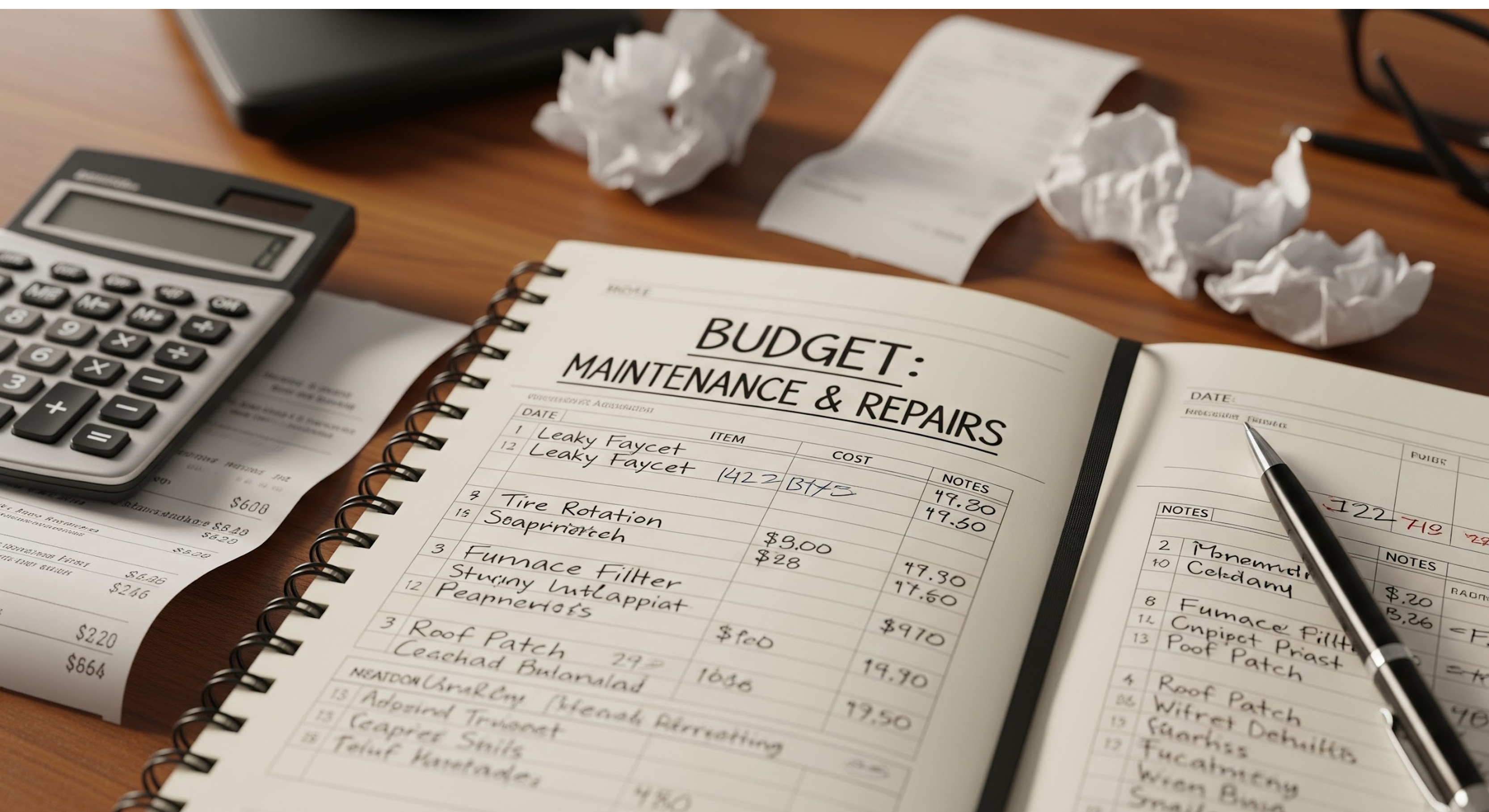 Budget for Maintenance & Repairs
